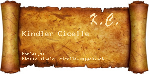 Kindler Cicelle névjegykártya